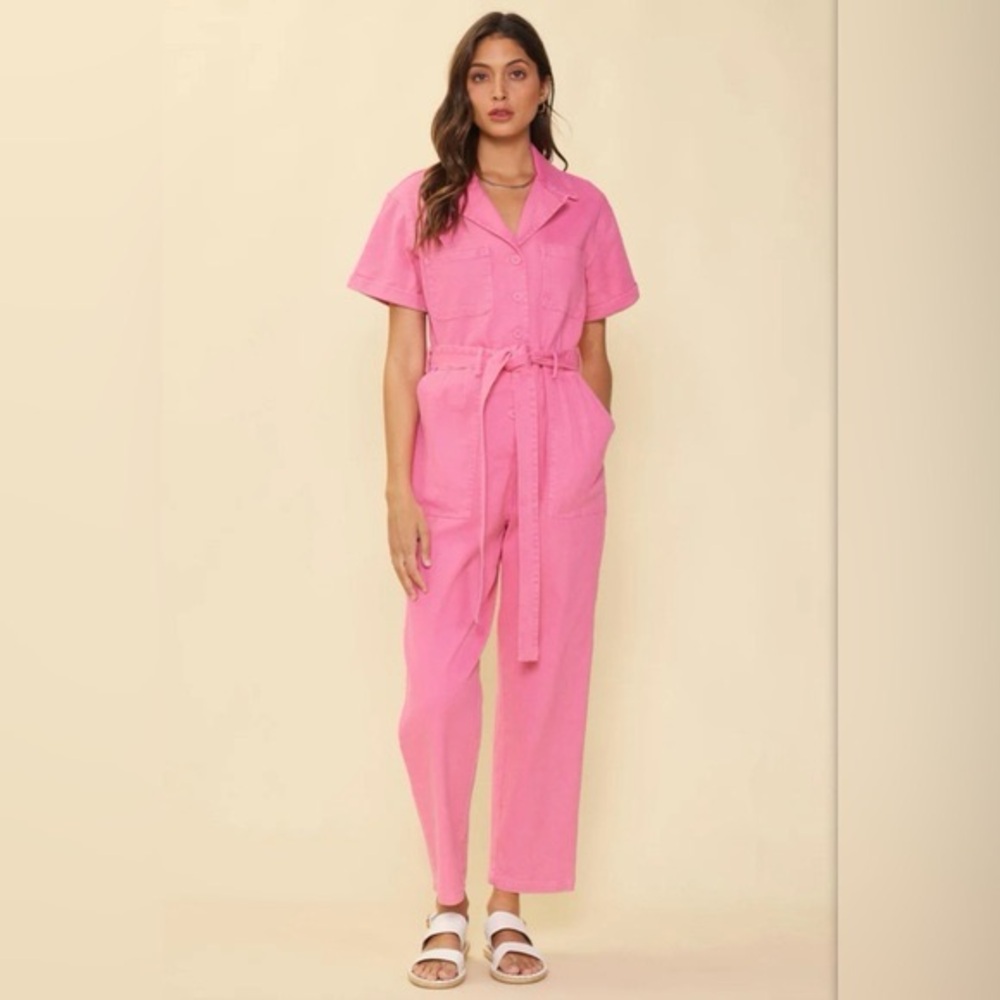 Skies Are Blue Pink Jumpsuit